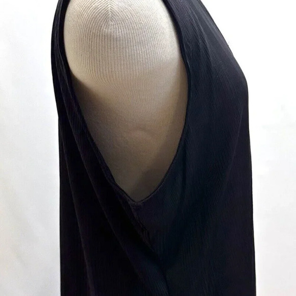 NWT INTEMPO Women Sleeveless Pullover Mock Neck Ribbed Keyhole Black Shirt Sz 2X - Picture 6 of 15